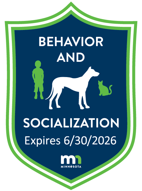Minnesota Breeder of Excellence, Behavior and Socialization